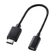 サンワサプライ Type C USB2.0 micro B変換アダプタケーブル 長さ10cm ブラック AD-USB25CMCB 画像1