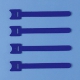 サンワサプライ ケーブルタイ(面ファスナー) ガイド穴タイプ Sサイズ ブルー 4本入 CA-MF1BN 画像1