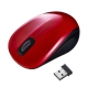 サンワサプライ 静音ワイヤレスブルーLEDマウス 2.4GHz USBコネクタ(Aタイプ) 小型サイズ レッド MA-WBL32R 画像1