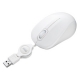 サンワサプライ 静音ケーブル巻き取りブルーLEDマウス USBコネクタ(Aタイプ) 小型サイズ ホワイト MA-BLMA8W 画像1