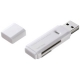 サンワサプライ USB2.0カードリーダー コンパクト直挿しタイプ 2スロット 35メディア対応 ホワイト ADR-MSDU2W 画像2