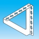因幡電工 三角ブラケット 横長穴付き 長さ:300mm 表面処理:溶融亜鉛メッキ仕上げ(HDZ35) TB-1Y30 画像1