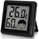 ドリテック デジタル温湿度計「ピッコラ」 ブラック O-282BK 画像1
