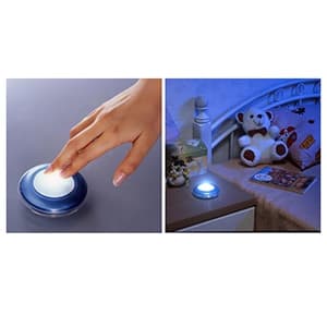 旭電機化成 地震ポンライト 電池式 白色LED×1灯 サイズφ84×32mm ATP-10 画像2