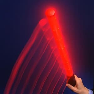 旭電機化成 長～い保安指示灯 防水タイプ 電池式 赤色LED×8灯 サイズφ40×650mm ASN-2204BK 画像2